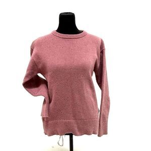 The North Face pink wool blend crew neck sweater